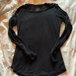 Women's Black Long Sleeve Top